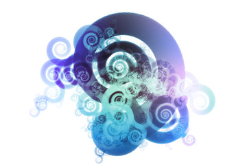 Blue Spectrum Color Blend Abstract Design Background on White