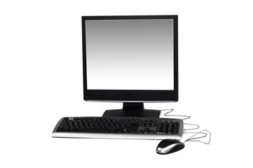 Personal computer isolated on the white background