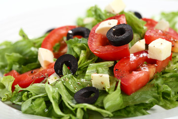 Vegetable salad with cheese