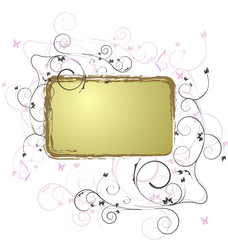 A beautiful abstract ornamental frame/banner design