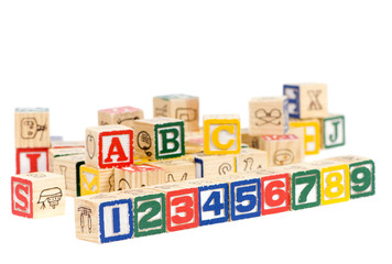 Wooden blocks spell out your future. Education and School
