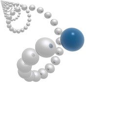 spiral (blue and silver series)