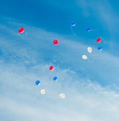 toy color baloones in the sky