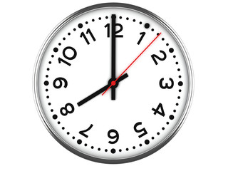 clock on white - patch included