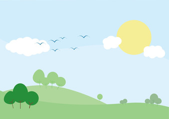 Fototapeta premium Pastel Backgrounds - Hillside 1