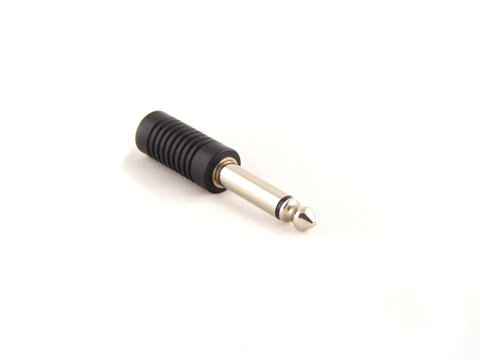 A Jack Plug Isolated on a White Background