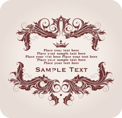 elegant floral frame for your text consist of floral ornament