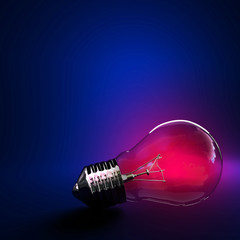 background classic light bulb with space for write