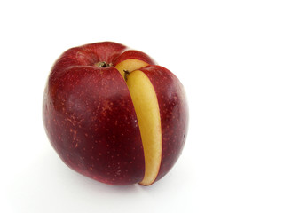 Apfel mit Spalte