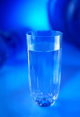 a glass of water