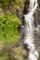chute d'eau avec reflet