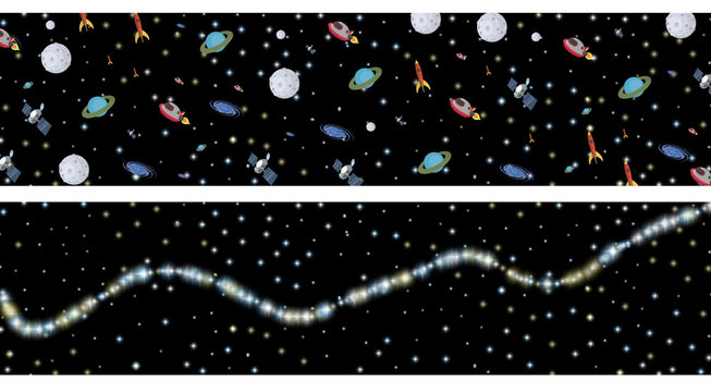 space themed border frame set