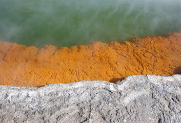 Detail of the 'Champagne Pool' near Roturua, New Zealand