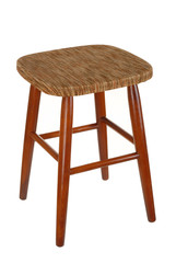 Old stool isolated on white background