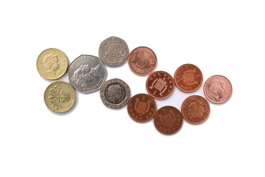Group of British coins