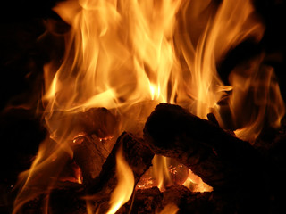 Flames or fire for background