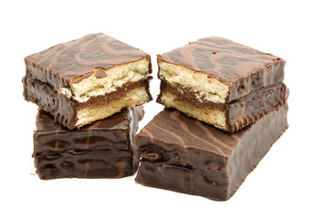 sweet chocolate cake studio isolated