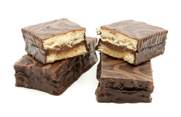 sweet chocolate cake studio isolated