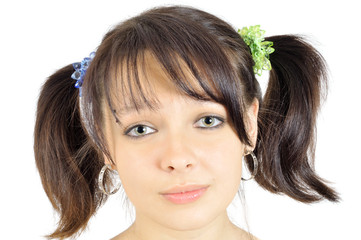 portrait of the girl with very expressive look