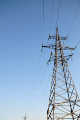 Fototapeta premium High voltage electric line