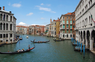 Fototapeta na wymiar Venice Canal and gondola. Italy, Venice