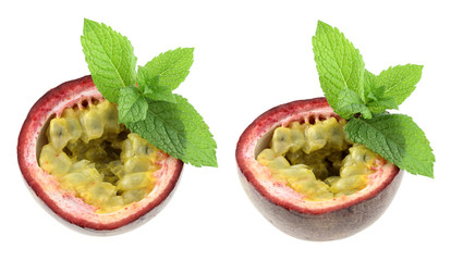 Fruits de la passion et menthe