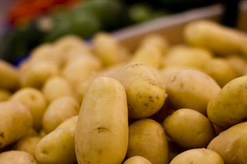 Etalage de pommes de terre