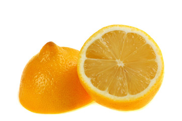 Lemon cut on two parts