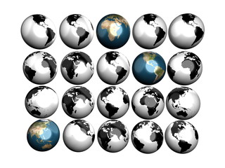 3d image, Conceptual random globe