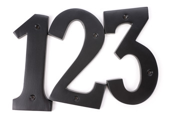 number 1 2 3 with white background