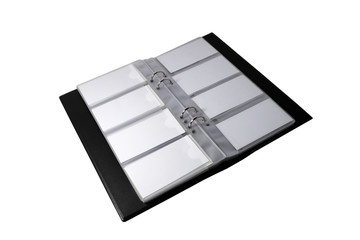 black folder for business cards