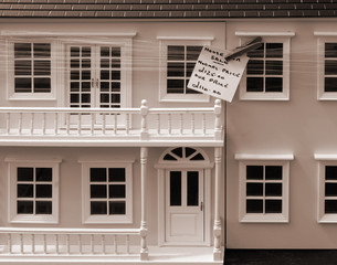 Fototapeta na wymiar Conceptual image of model house for sale
