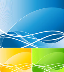 abstract vector background in three bright colors