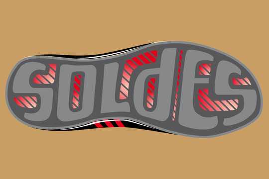 chaussure soldes vectorielle