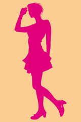 Obraz na płótnie Canvas silhouette femme