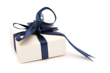 one  fancy gift box on white background