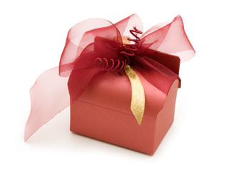 one  fancy gift box on white background