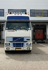 big truck at a loading dock
