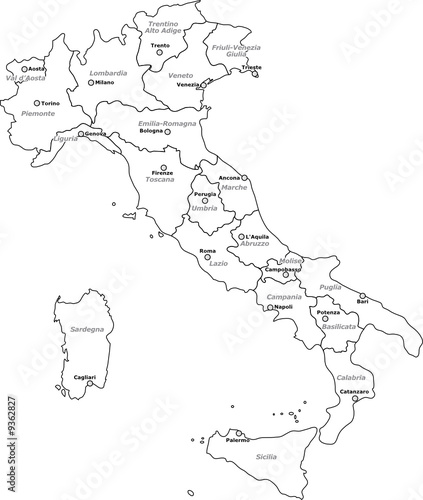 Cartina Regioni Colorare Muta Geografica Nomi Cartine Geografia Mappa