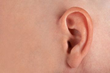 ear closeup with place for your text