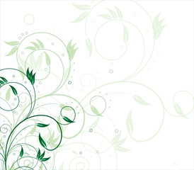 Background with green flower
