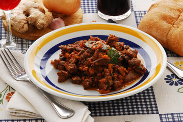 Coratella di capretto alla cacciatora - Secondi carne