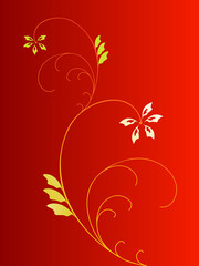 red flower illustration