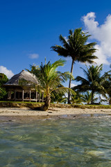 view of a little island in samoa from the water