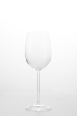 a transparent wine glass