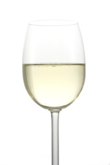 a glass of white wine