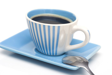 one cup of coffee isolated on white