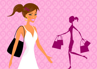 Beautifull woman doing shopping