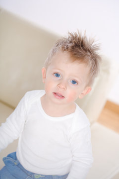 Portrait of 2 years old baby boy.