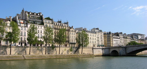 Fototapeta na wymiar immeubles haussmaniens de Bords de Seine